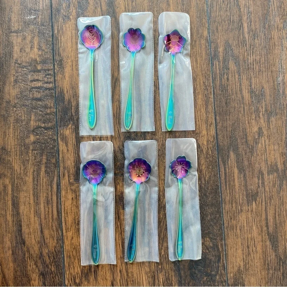 Flower Spoons, Set of 6